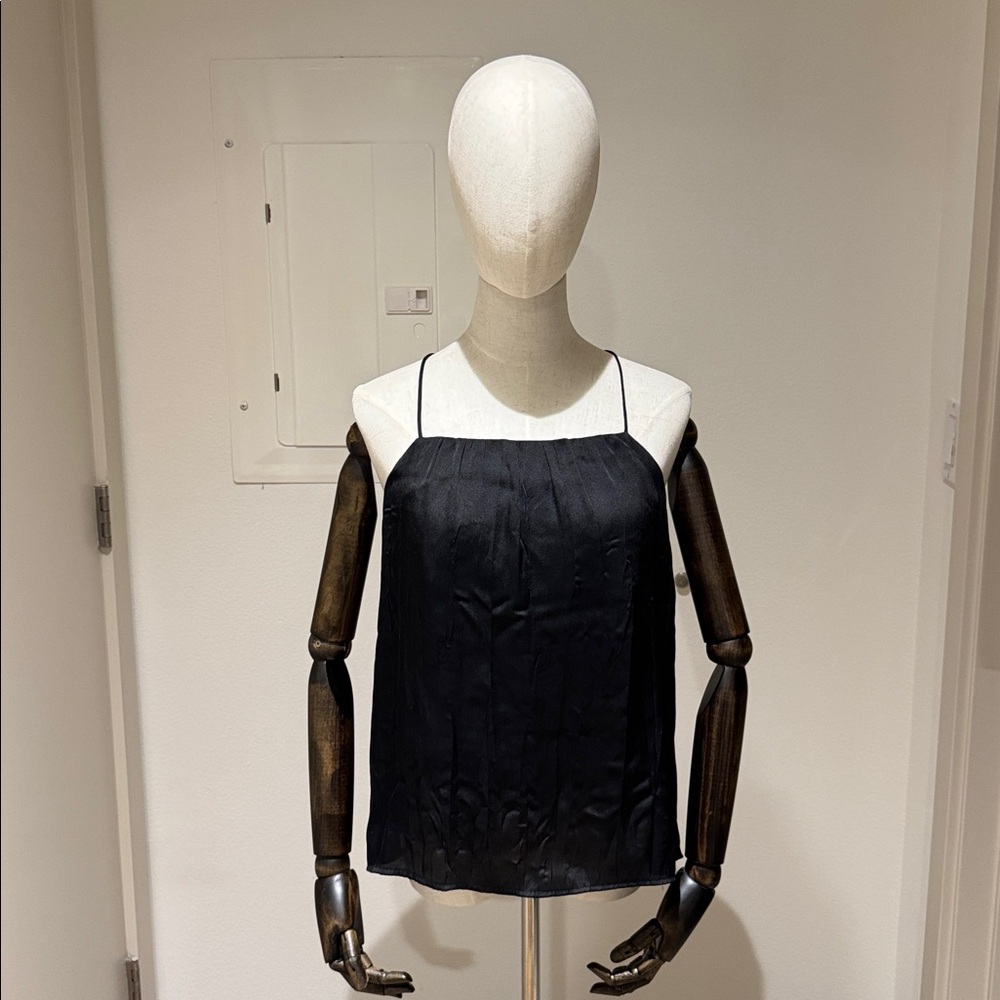 Mod Ref All Row Satin Cami Top Racer Back Blouse - image 1